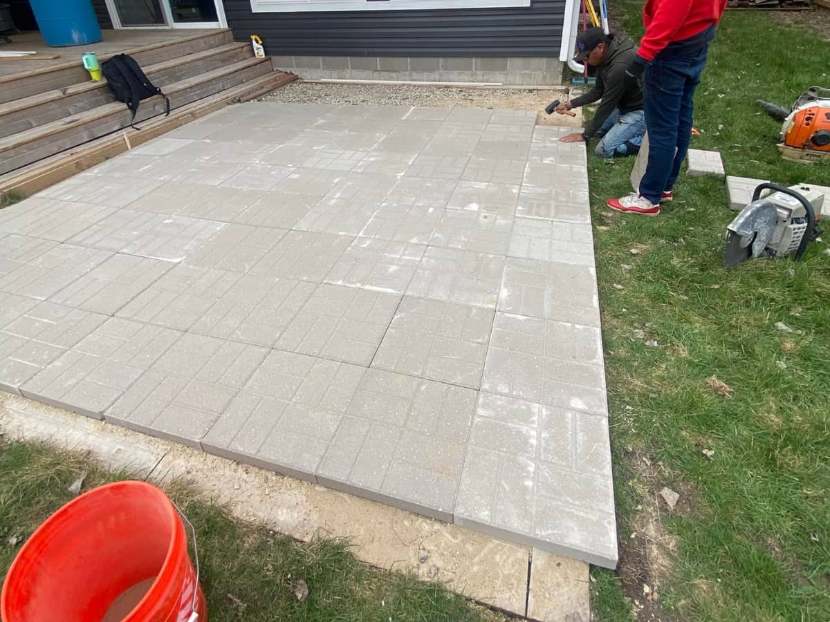 concrete patio installation