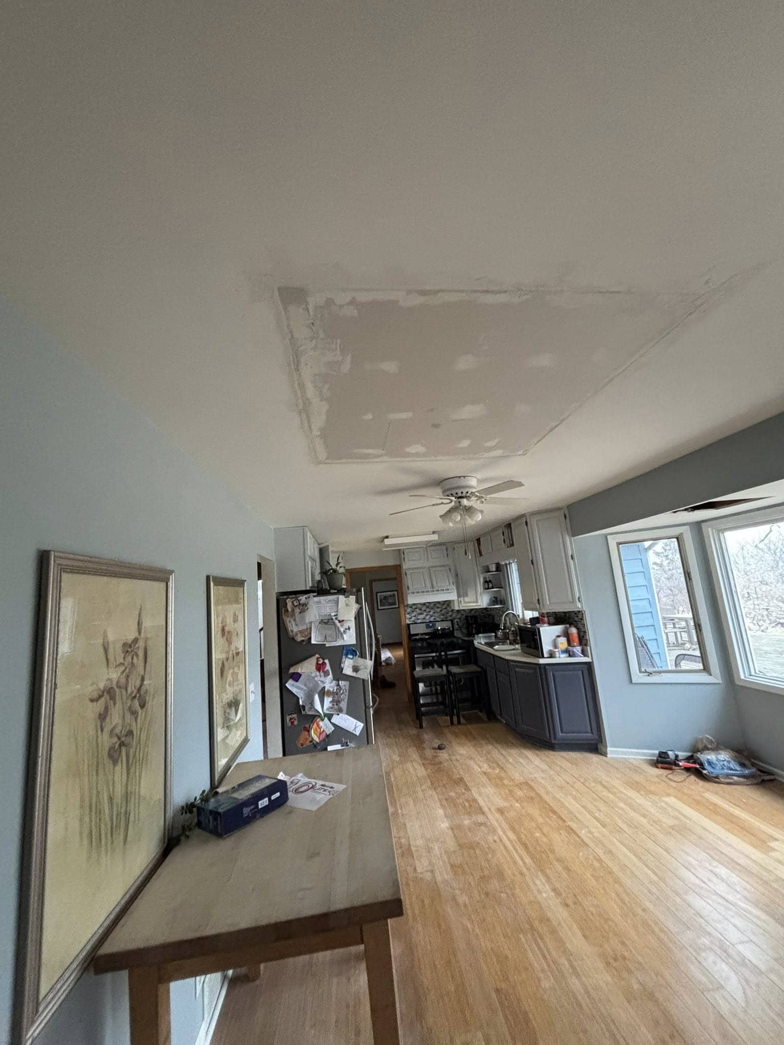 patched up drywall