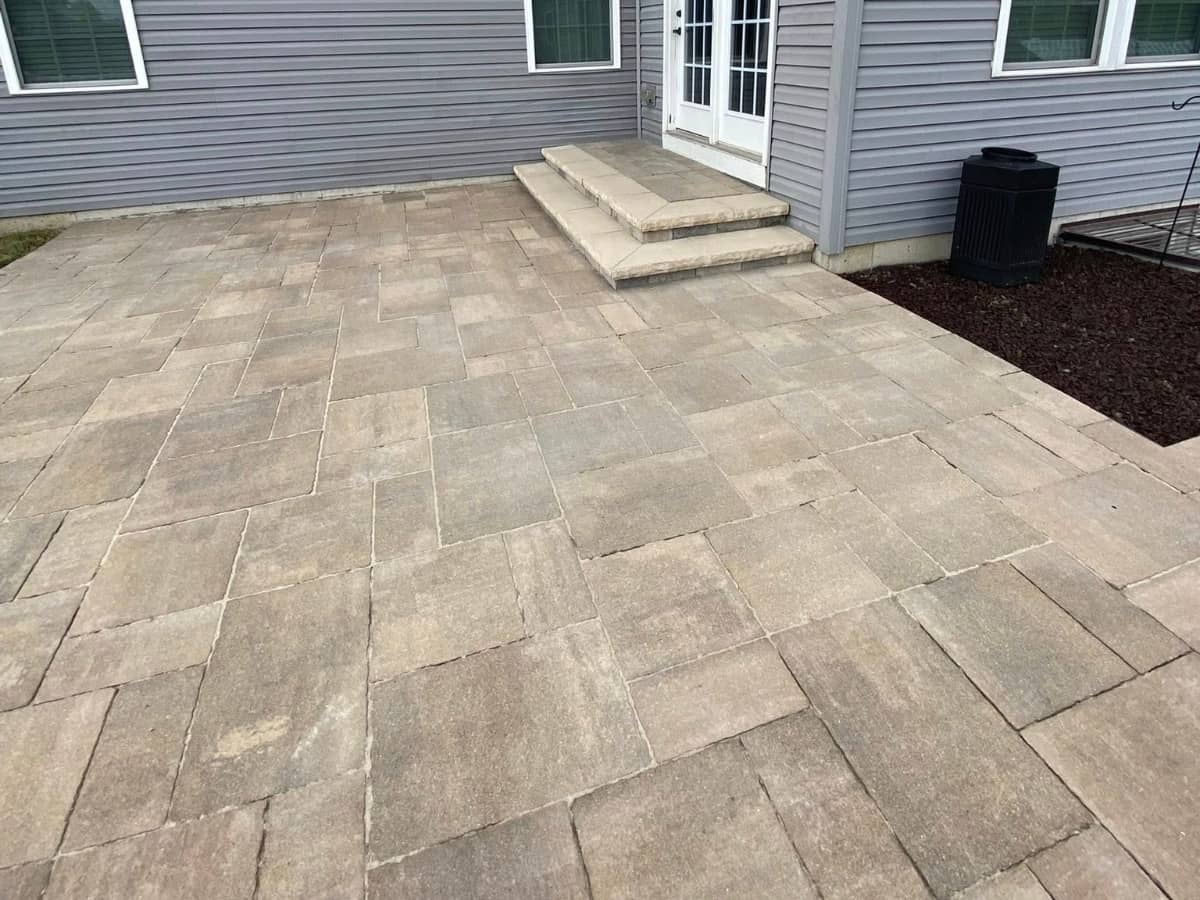 patio squares new installation