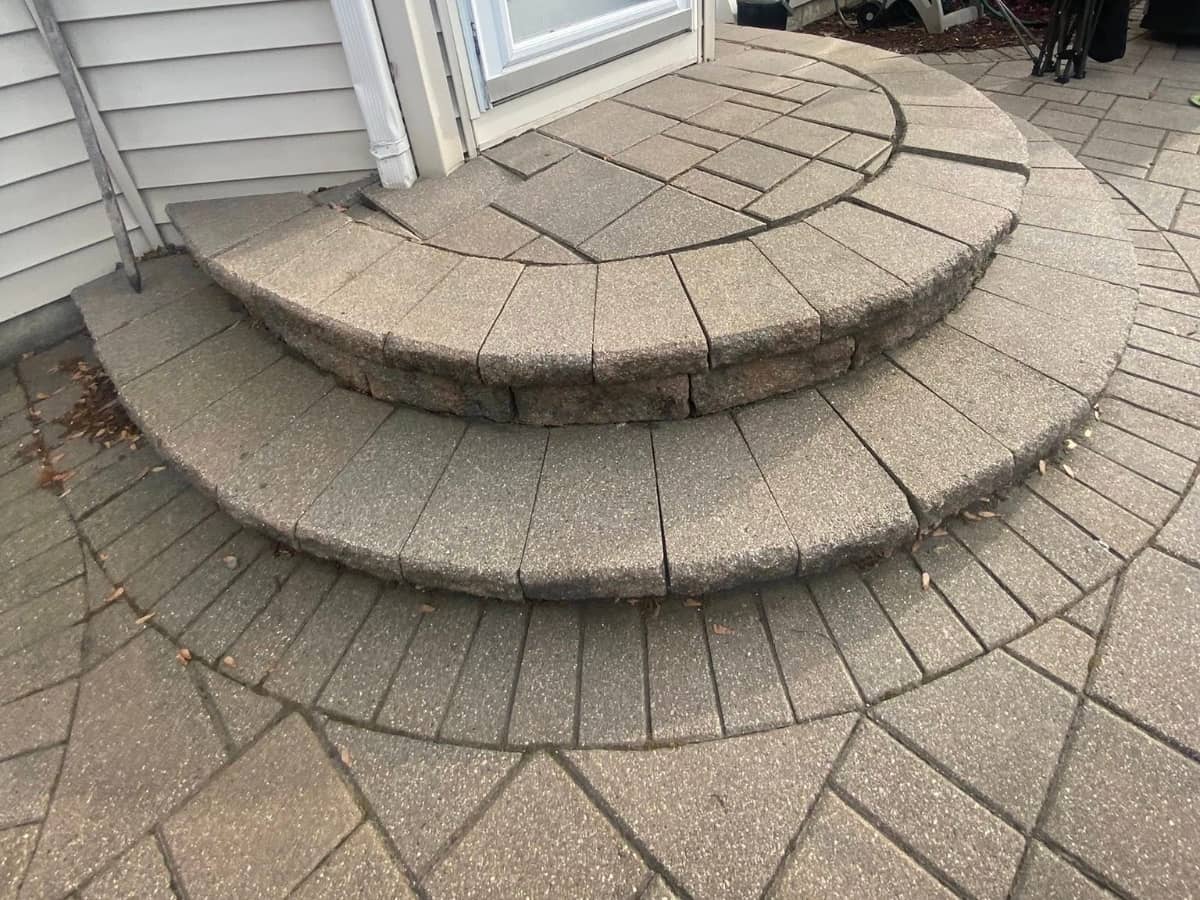 stone stairs install